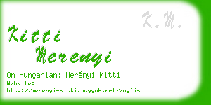 kitti merenyi business card